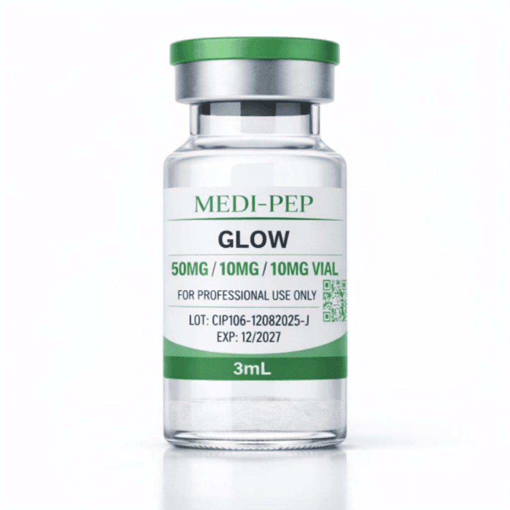 Glow Blend: GHK-Cu (50mg) / BPC-157 (10 mg) / TB500 (10 mg)