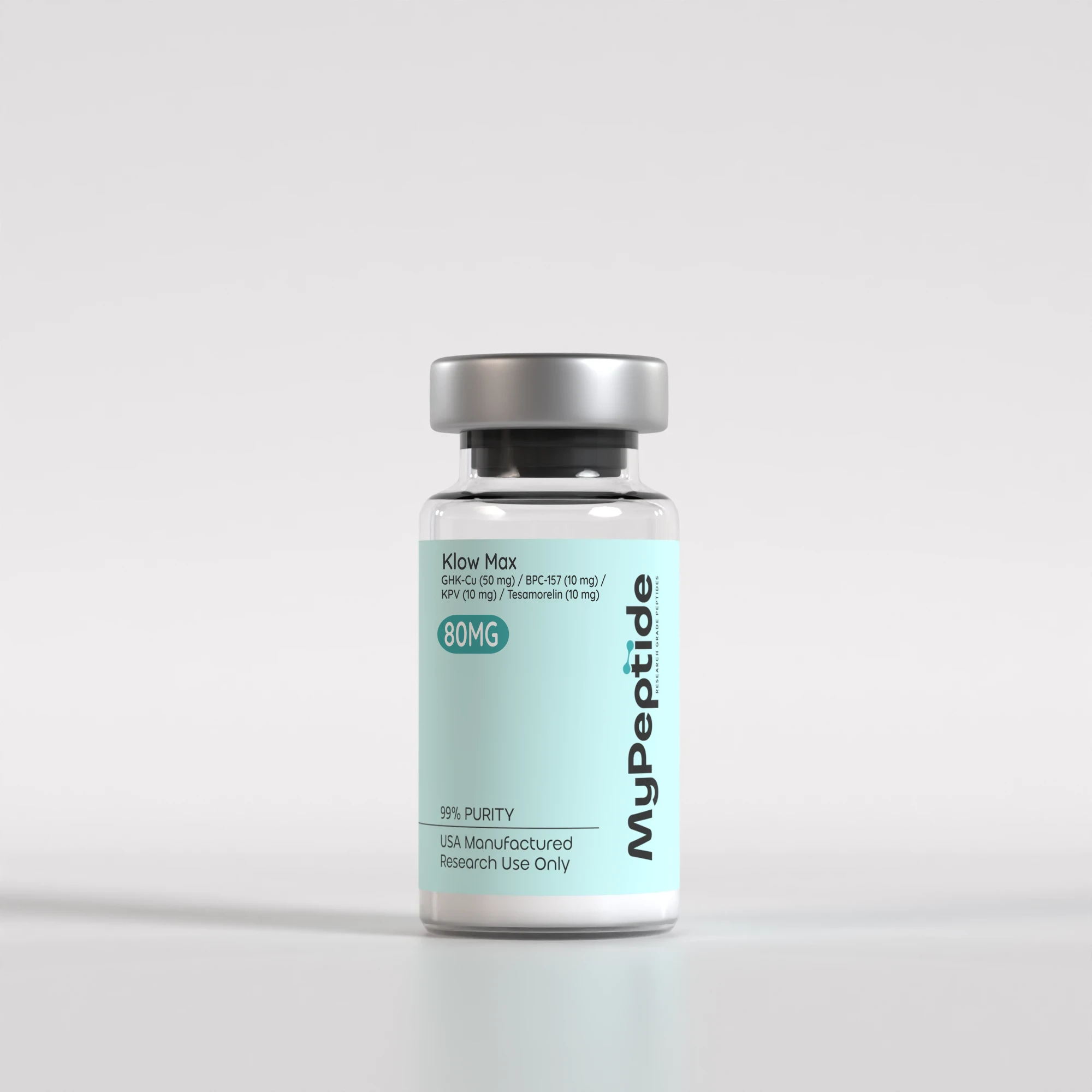 Klow Max: GHK-Cu (50 mg) / BPC-157 (10 mg) / KPV (10 mg) / Tesamorelin (10 mg)